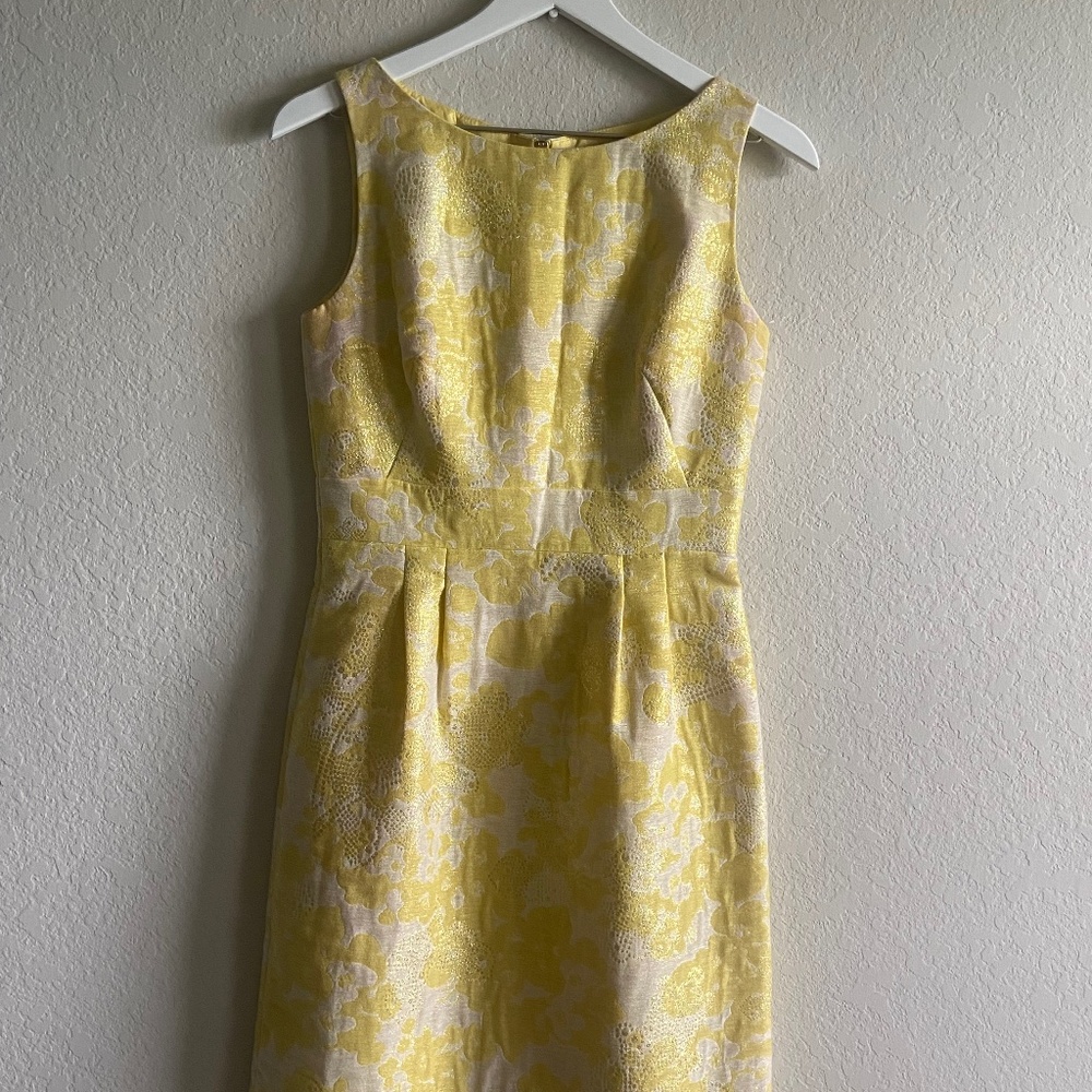 TAHARI yellow Midi Dress